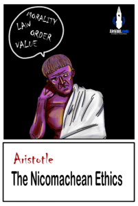Aristotle's Nicomachean ethics book cover